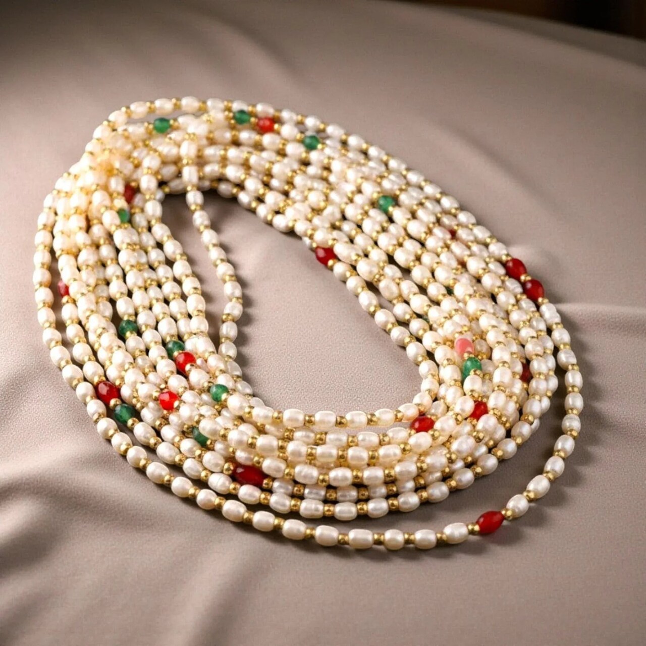 Handmade Barati Swagat Mala 6/24 Ct. - Artificial Moti Pearl Milni Mala for Wedding Baraat, Reception Guest Welcome, Favors, Giveaways & Gifting